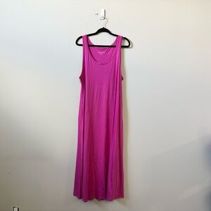 Soft Surroundings sleeveless cotton modal maxi pink dress